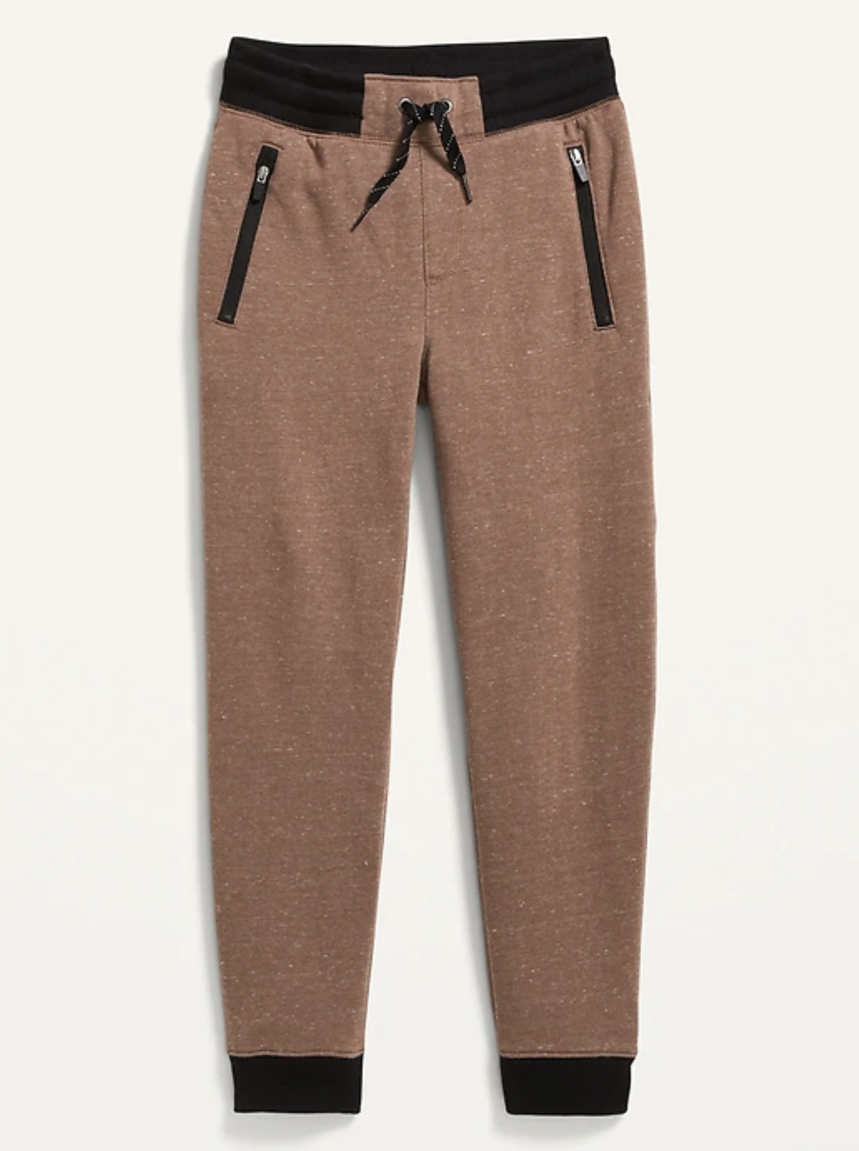 Cozy Fleece Zip-Pocket Jogger Sweatpants For Boys